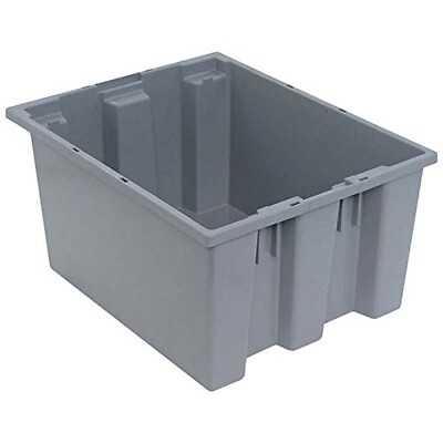 Quantum Storage Systems  Gray Stack Nest Totes 19-1/2x15-1/2x10 In Package Of 6