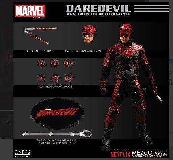 The One:12 Collective Marvel Netflix Daredevil Figure Mezco The One:12 Collective Marvel Netflix Daredevil Figure Mezco