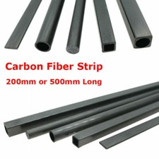 200/500mm Carbon Fiber Strip Solid Rod Shaft Square Tube Flat Bar Fr RC Airplane