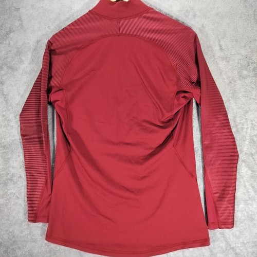 Adidas Mens Track Top Medium Red Burgundy Long Sleeve Logo Training Gym Sport - Picture 6 of 9