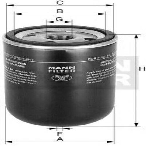 Fuel filter MANN-FILTER WK9165X