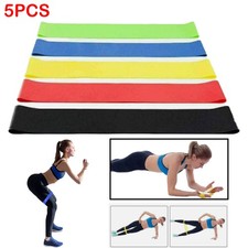 5PCS Resistance Bands Loop Gym Exercise Yoga Strength Workout Fitness Butt Lift