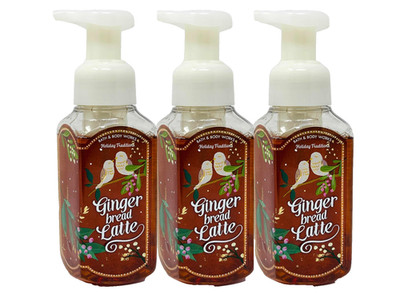 3 BATH & BODY WORKS GINGER BREAD LATTE GENTLE FOAMING HAND SOAP 8.75 FL OZ NEW