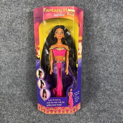 1994 Princess Jasmine Disney Barbie Doll Fantasy Hair Aladdin Box 13126 Mattel