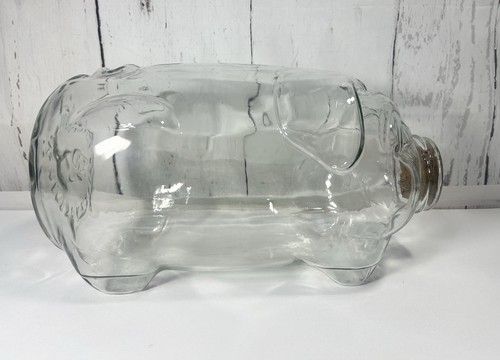 VINTAGE 5 GALLON LIBBEY "THIS LITTLE PIGGY WENT TO MARKET" GLASS JUG 20"X 10" - Picture 2 of 10