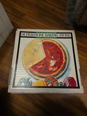 VTG Sassafras Superstone Baking Stone Pizza Brick w/ Rack Instructions NIB 15''