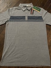 NWT Travis Mathew RIVER TOWN Golf/Polo Shirt Heather Medium Gray Mens Sz Small