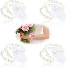 Customizable Pearl Wrist Corsage Bracelets - Perfect for Weddings  Graduations