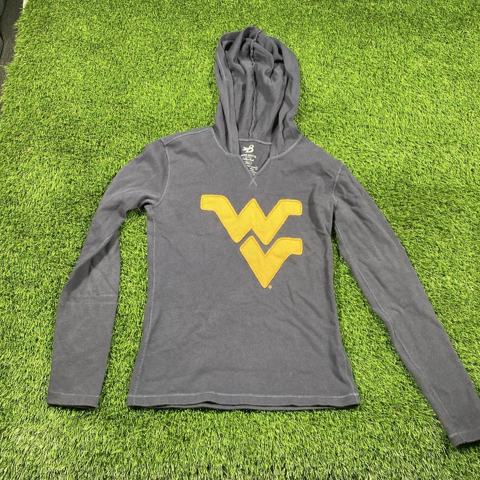 West Virginia Mountaineers Hoodie Womens Small Banner Supply Company Embroidered - Image 3 of 4