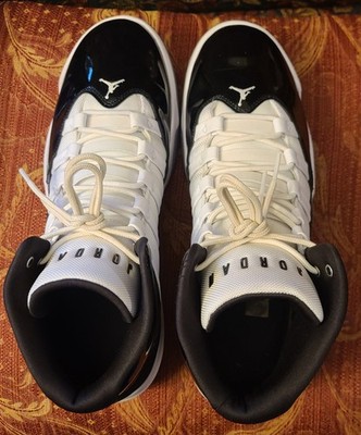 Jordan Mens Max Aura Visible Heel Air Pocket Impact Protection Black White Sz 14