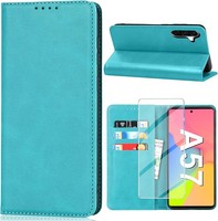 HandyhüLle FüR Galaxy A57 5G Mit Schutzfolie Kartenfach Schwarz SchutzhüLle