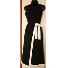 Inwear Stylish Black Zayda Midi Wrap Skirt Size 14 EUR 44 Mob Wife Glam Retro