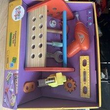 Construction Play Set - Gigglescape: Toy Tools, Plastic  Wood, 35 Pieces