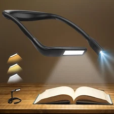 Neck Reading Light Book Lovers Gifts, Rechargeable 2000mAh 10-80Hrs Eye-frien...