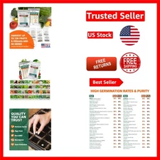 Diverse 44 Variety Gardening Seed Bundle - Complete Growing Guide Included