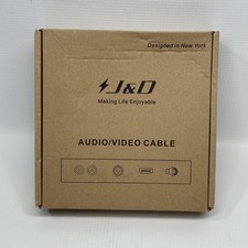 J D 1/4 Inch To RCA Audio Cable 15 Ft Black Gold Plated Stereo Audio Cable