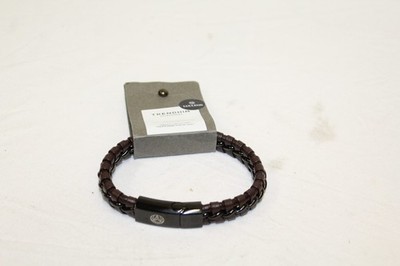 TRENDHIM Braunes gewebtes Lederarmband Neu Rechnung MwSt