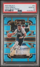 2023 PANINI SELECT LIGHT BLUE PRIZM #51 LUKA DONCIC 8/299 PSA 10