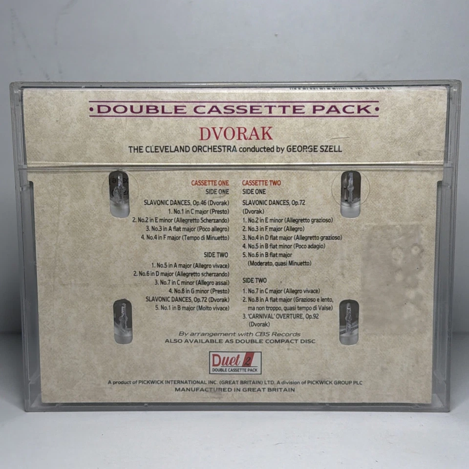 Dvorak - Slavonic Dances - George Szell Double Audio Cassette Tape Album - 1969 - Image 2 of 4