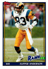 1991 Topps Flipper Anderson Los Angeles Rams #525