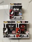 Marvel Exclusive Funko Pop Lot, Mark Bagley Signed Venom, Toxin, Carnage, Rare
