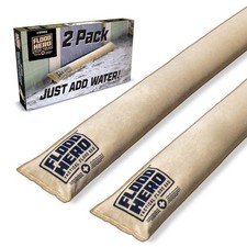 Flood Hero 3 ft Water Activated Sandbags - 2 Pack Flood Bag Barriers for Home