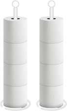 Bath Toilet Paper Holder Stand Freestanding Tissue Paper Storage W/ Reserve