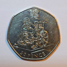 UK 2011 Paralympic Boccia 50p Coin, Elizabeth II Era, Uncertified