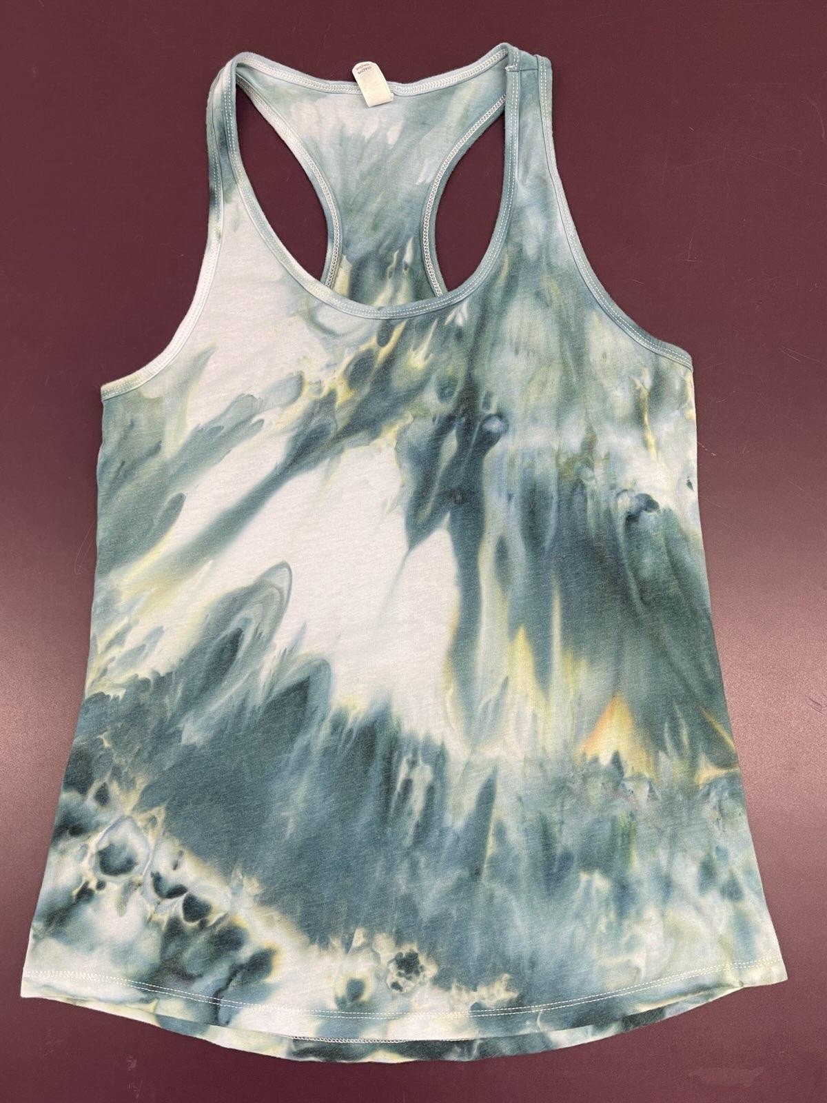 Tank Top Ice Dye Tie Dye XL | Racerback Festival Hippie BOHO Colorful Unisex-image