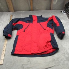 Columbia Down Jacket Kids Medium 10/12 Red Fire Ridge Puffer Wind Insulated Warm