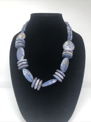 Jay King DTR Blue Sodalite Necklace 24inch Chunky Statement Piece