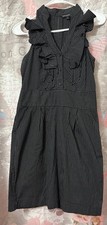 EXPRESS DESIGN STUDIO Ladies Ruffled Sleeveless Striped Dress Sz 6 Empire Waist