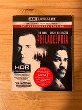 Philadelphia 4K UHD Blu-ray Tom Hanks Denzel Washington w/Slipcover Brand New
