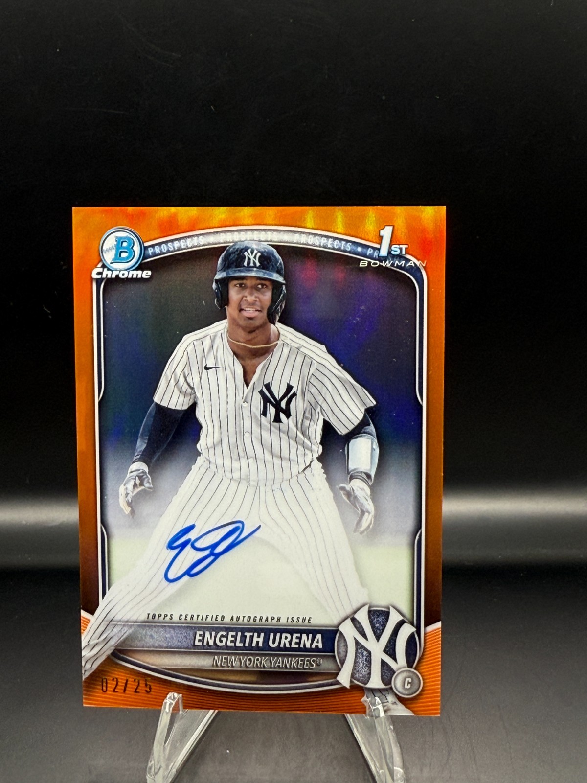 2025 Bowman Chrome Prospects Auto ENGELTH URENA CPA-EU RC Auto Orange /25