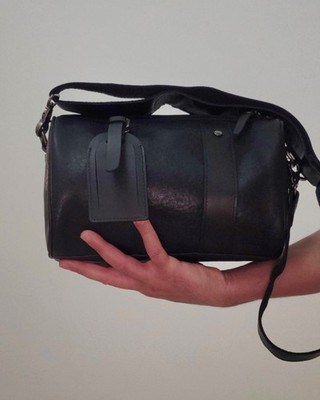 Velmoro Premium Leather Barrel Bag - Vintage Travel Duffel Gym Weekender