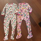 Girls Footed Pajamas Fleece Size Carter’s 8 Circo S Lot of 2