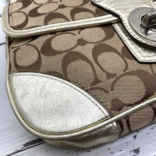 Borsa a tracolla firmata Coach F13791 con sciarpa - Foto 4 di 19