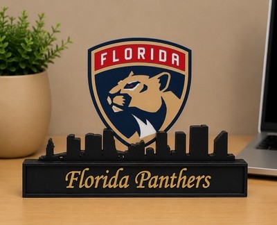 Florida Panthers 9  Skyline NHL Hockey Office Desk Sign Man Cave Unique Gifts
