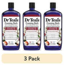  3 pack Foaming Bath with Pure Epsom Salt, Shea Butter  Almond, 34 fl oz