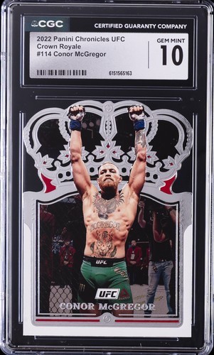 2022 PANINI CHRONICLES UFC CROWN ROYALE #114 CONOR MCGREGOR CGC 10 GEM MINT