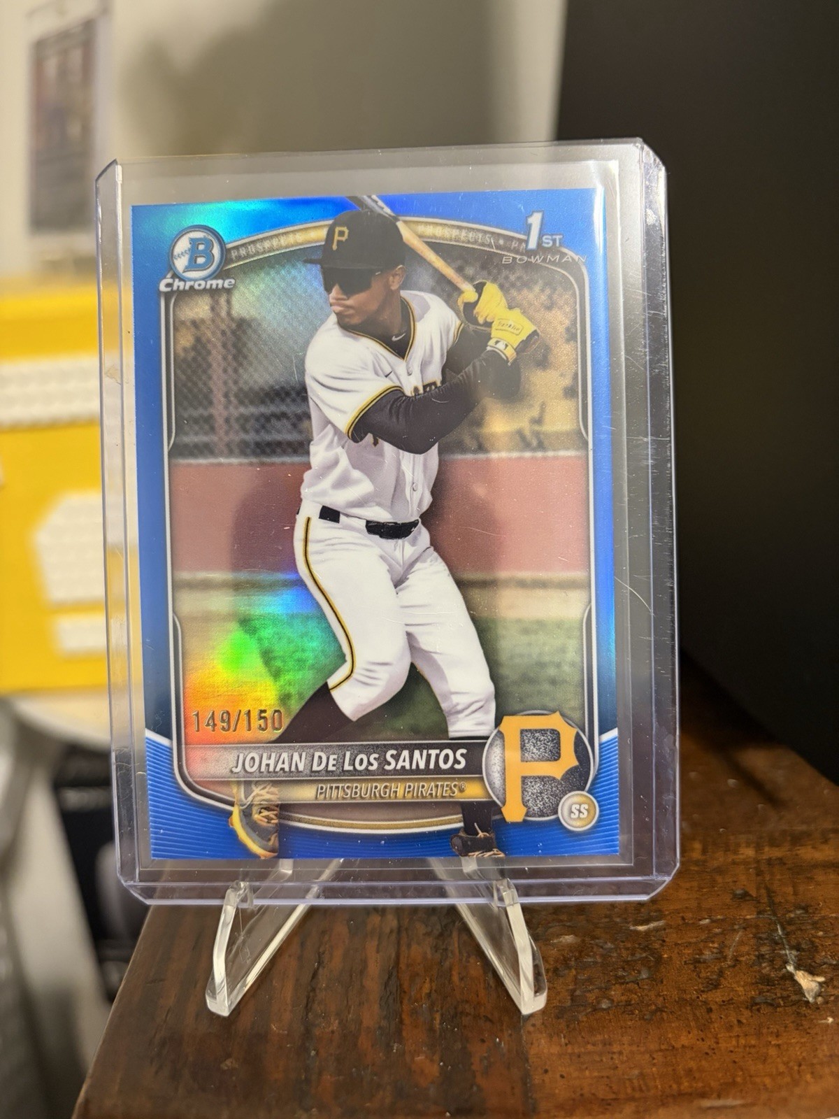 Johan De Los Santos 1st True Blue Refractor /150 - 2025 Bowman Chrome