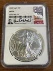 2020 $1 American Silver Eagle 1 oz NGC MS70 Don Everhart Hand Signed