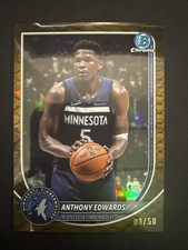 2025 Bowman Basketball Anthony Edwards Reptilian Gold 03/50