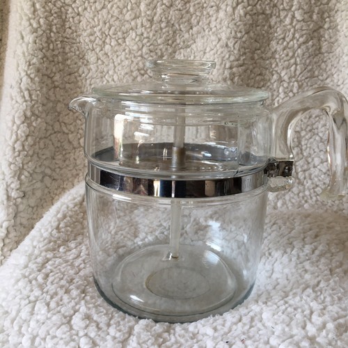 VTG PYREX 9 Cup Glass Percolator #7759 Pre-Owned Great Condition