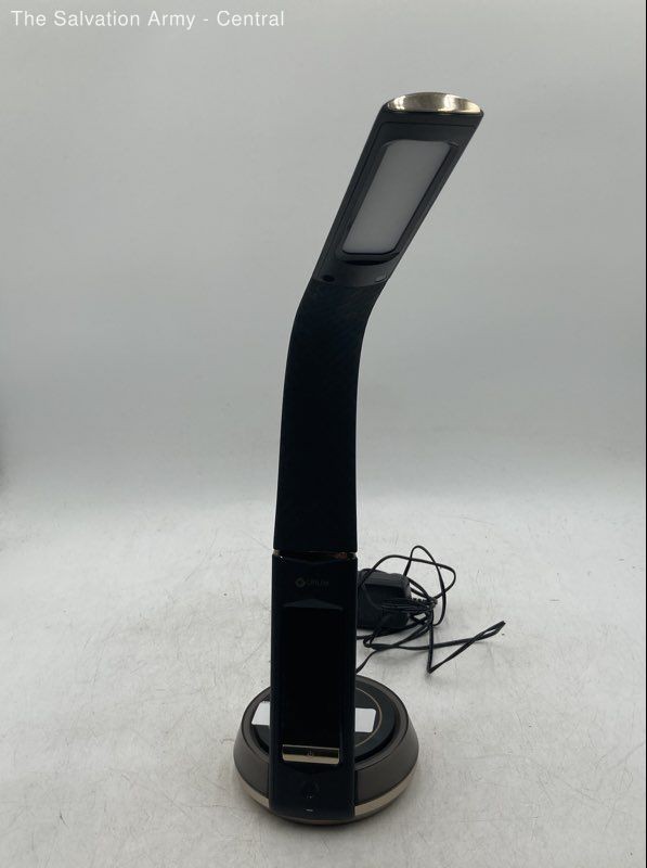 Ottlite Black Wellness Wireless Charging Table Top Adjustable LED Desk Lamp