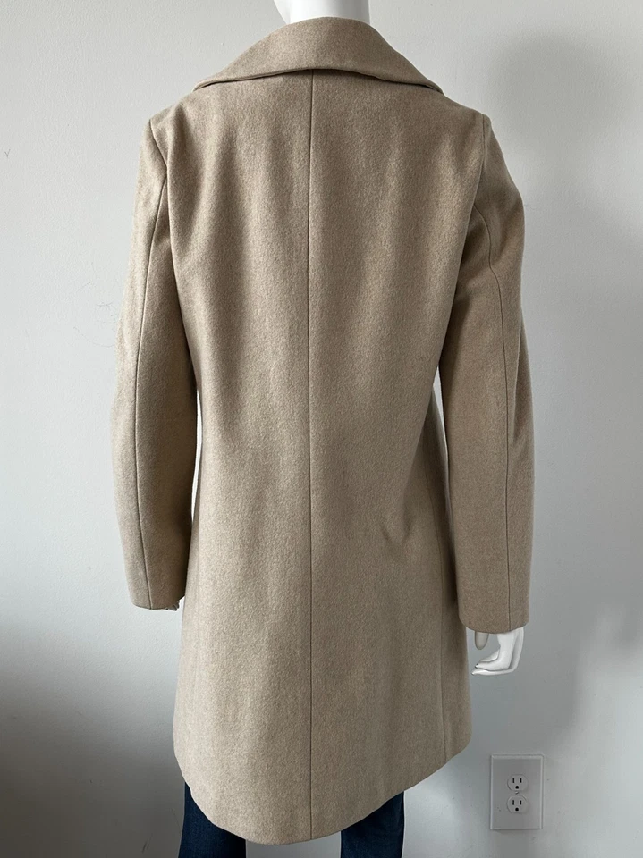 Jil Sander Wool Coat Size 42 Beige Mid Length Jacket - Image 2 of 4