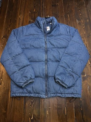 Levi's Men s Piedmont Short Puffer Jacket, Blue Denim, Medium, Insulated, NWT