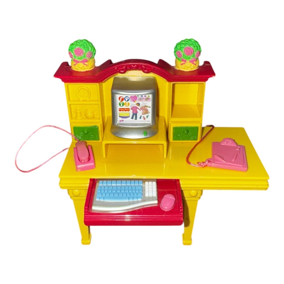 Fisher Price Loving Family Deluxe Decor Work-At-Home Office Desk 2006 ...