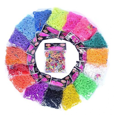 600PCS Colorful Rubber Band Bracelet Making Kit DIY Jewelry Craft Loom Bands