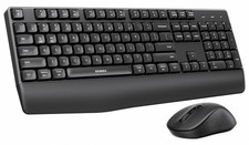Bluetooth Keyboard and Mouse COE200 Wireless Combo for Mac Windows PC Black